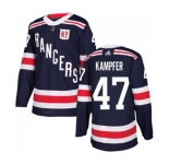 Adidas New York Rangers #47 Steven Kampfer Authentic Navy Blue 2018 Winter Classic NHL Jersey