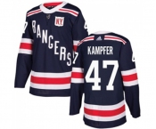 Adidas New York Rangers #47 Steven Kampfer Authentic Navy Blue 2018 Winter Classic NHL Jersey