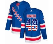 Adidas New York Rangers #48 Brett Howden Authentic Royal Blue USA Flag Fashion NHL Jersey