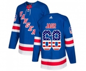 Adidas New York Rangers #68 Jaromir Jagr Authentic Royal Blue USA Flag Fashion NHL Jersey