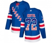 Adidas New York Rangers #72 Filip Chytil Authentic Royal Blue USA Flag Fashion NHL Jersey
