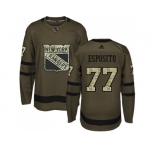 Adidas New York Rangers #77 Phil Esposito Green Salute to Service Stitched NHL Jersey