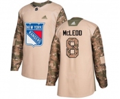 Adidas New York Rangers #8 Cody McLeod Authentic Camo Veterans Day Practice NHL Jersey
