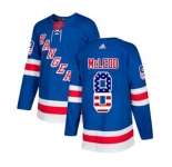 Adidas New York Rangers #8 Cody McLeod Authentic Royal Blue USA Flag Fashion NHL Jersey