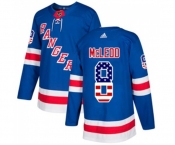 Adidas New York Rangers #8 Cody McLeod Authentic Royal Blue USA Flag Fashion NHL Jersey