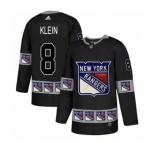 Adidas New York Rangers #8 Kevin Klein Authentic Black Team Logo Fashion NHL Jersey