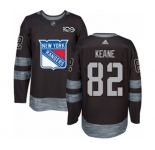 Adidas New York Rangers #82 Joey Keane Authentic Black 1917-2017 100th Anniversary NHL Jersey