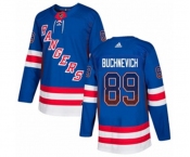 Adidas New York Rangers #89 Pavel Buchnevich Authentic Royal Blue Drift Fashion NHL Jersey