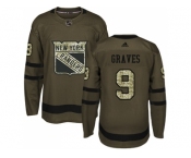 Adidas New York Rangers #9 Adam Graves Green Salute to Service Stitched NHL Jersey