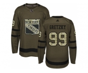 Adidas New York Rangers #99 Wayne Gretzky Green Salute to Service Stitched NHL Jersey