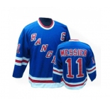 CCM New York Rangers #11 Mark Messier Authentic Royal Blue Throwback NHL Jersey