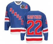 CCM New York Rangers #22 Mike Gartner Authentic Royal Blue 75TH Throwback NHL Jersey