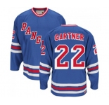 CCM New York Rangers #22 Mike Gartner Authentic Royal Blue Throwback NHL Jersey