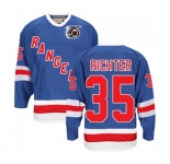 CCM New York Rangers #35 Mike Richter Authentic Royal Blue 75TH Throwback NHL Jersey