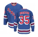 CCM New York Rangers #35 Mike Richter Authentic Royal Blue Heroes of Hockey Alumni Throwback NHL Jersey