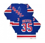 CCM New York Rangers #35 Mike Richter Authentic Royal Blue New Throwback NHL Jersey