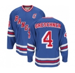 CCM New York Rangers #4 Ron Greschner Authentic Royal Blue Heroes of Hockey Alumni Throwback NHL Jersey