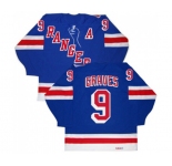 CCM New York Rangers #9 Adam Graves Authentic Royal Blue New Throwback NHL Jersey