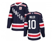 Men Adidas New York Rangers #10 J.T. Miller Navy Blue Authentic 2018 Winter Classic Stitched NHL Jersey