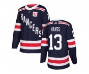 Men Adidas New York Rangers #13 Kevin Hayes Navy Blue Authentic 2018 Winter Classic Stitched NHL Jersey