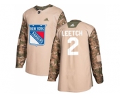 Men Adidas New York Rangers #2 Brian Leetch Camo Authentic 2017 Veterans Day Stitched NHL Jersey
