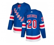 Men Adidas New York Rangers #20 Chris Kreider Royal Blue Home Authentic Stitched NHL Jersey