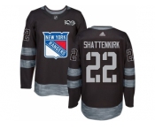 Men Adidas New York Rangers #22 Kevin Shattenkirk Black 1917-2017 100th Anniversary Stitched NHL Jersey