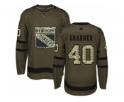 Men Adidas New York Rangers #22 Kevin Shattenkirk Green Salute to Service Stitched NHL Jersey