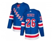Men Adidas New York Rangers #26 Jimmy Vesey Royal Blue Home Authentic Stitched NHL Jersey