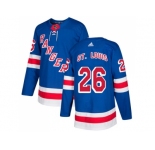 Men Adidas New York Rangers #26 Martin St.Louis Royal Blue Home Authentic Stitched NHL Jersey