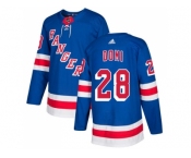 Men Adidas New York Rangers #28 Tie Domi Royal Blue Home Authentic Stitched NHL Jersey