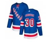 Men Adidas New York Rangers #30 Henrik Lundqvist Royal Blue Home Authentic Stitched NHL Jersey