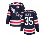 Men Adidas New York Rangers #35 Mike Richter Navy Blue Authentic 2018 Winter Classic Stitched NHL Jersey