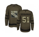 Men Adidas New York Rangers #51 David Desharnais Green Salute to Service Stitched NHL Jersey