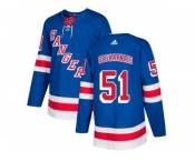 Men Adidas New York Rangers #51 David Desharnais Royal Blue Home Authentic Stitched NHL Jersey