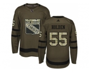 Men Adidas New York Rangers #55 Nick Holden Green Salute to Service Stitched NHL Jersey