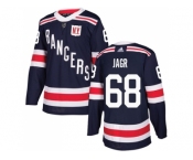 Men Adidas New York Rangers #68 Jaromir Jagr Navy Blue Authentic 2018 Winter Classic Stitched NHL Jersey