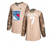 Men Adidas New York Rangers #7 Rod Gilbert Camo Authentic 2017 Veterans Day Stitched NHL Jersey