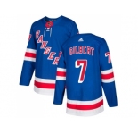 Men Adidas New York Rangers #7 Rod Gilbert Royal Blue Home Authentic Stitched NHL Jersey