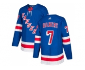 Men Adidas New York Rangers #7 Rod Gilbert Royal Blue Home Authentic Stitched NHL Jersey