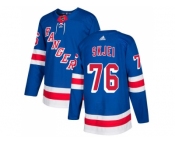 Men Adidas New York Rangers #76 Brady Skjei Royal Blue Home Authentic Stitched NHL Jersey