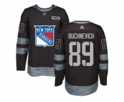Men Adidas New York Rangers #89 Pavel Buchnevich Black 1917-2017 100th Anniversary Stitched NHL Jersey