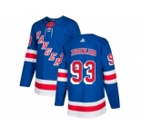 Men Adidas New York Rangers #93 Mika Zibanejad Royal Blue Home Authentic Stitched NHL Jersey