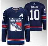 Men New York Rangers #10 Artemi Panarin Navy Stitched Jersey