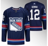 Men New York Rangers #12 Nick Bonino Navy Stitched Jersey