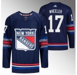 Men New York Rangers #17 Blake Wheeler Navy Stitched Jersey