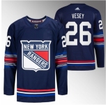 Men New York Rangers #26 Jimmy Vesey Navy Stitched Jersey