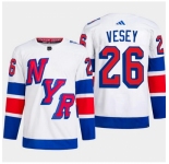 Men New York Rangers #26 Jimmy Vesey White 2024 Stadium Series Stitched Jersey