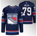 Men New York Rangers #79 K 27Andre Miller Navy Stitched Jersey