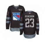 Men's Adidas New York Rangers #23 Jeff Beukeboom Authentic Black 1917-2017 100th Anniversary NHL Jersey